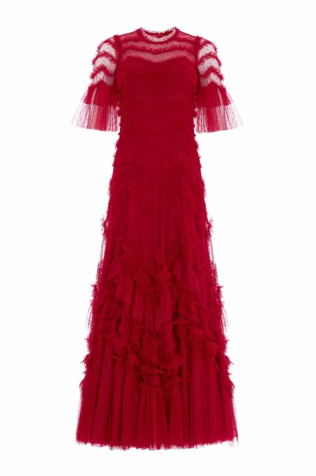 Needle and Thread Dresses Elia Short Sleeve Gown Red 8211 Women