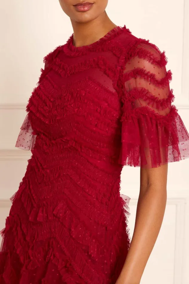 Needle and Thread Dresses Elia Short Sleeve Gown Red 8211 Women