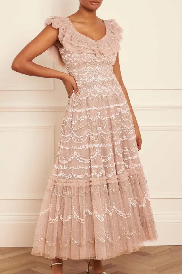 Needle and Thread Dresses Everthine Ankle Gown Beige 8211 Women