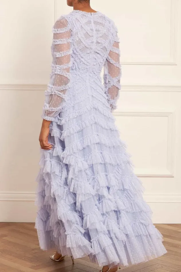Needle and Thread Dresses Lana Round Neck Gown Blue 8211 Women