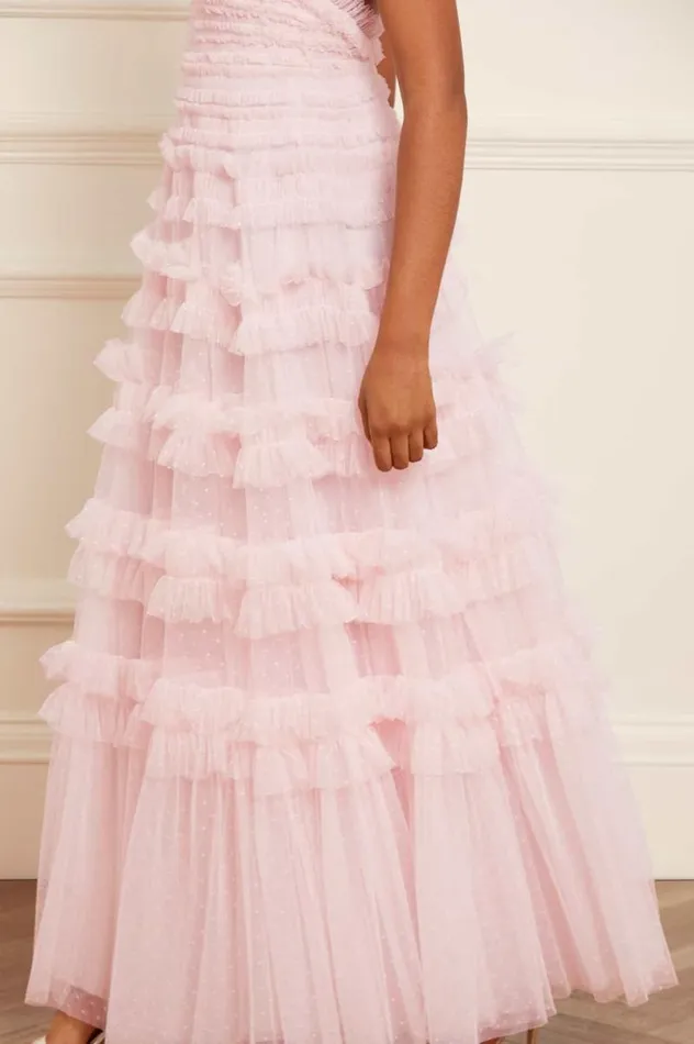 Needle and Thread Dresses Lisette Ruffle Halter Neck Gown Pink 8211 Women