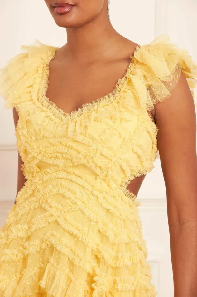 Needle and Thread Dresses Lola Backless Micro Mini Dress Yellow 8211 Women