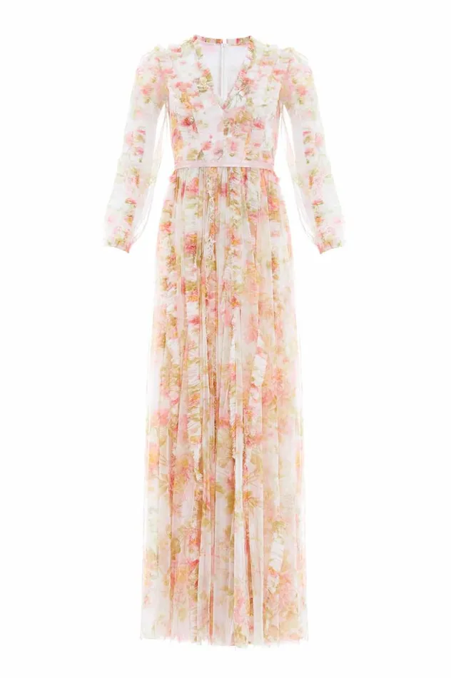 Needle and Thread Dresses Peony Promise VNeck Gown Multi 8211 Women