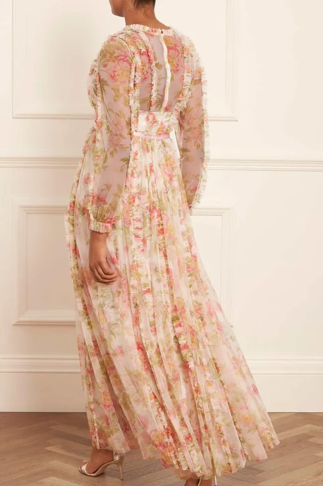 Needle and Thread Dresses Peony Promise VNeck Gown Multi 8211 Women