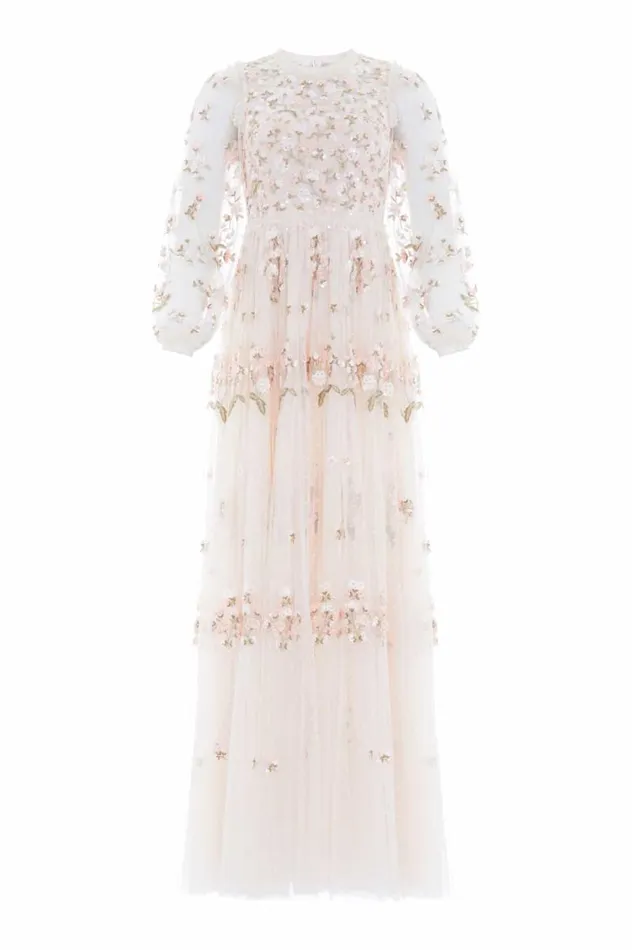 Needle and Thread Dresses Posy Round Neck Gown Champagne 8211 Women