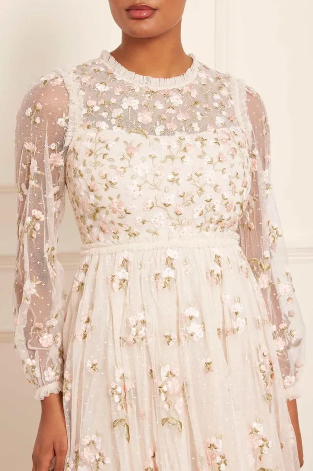 Needle and Thread Dresses Posy Round Neck Gown Champagne 8211 Women