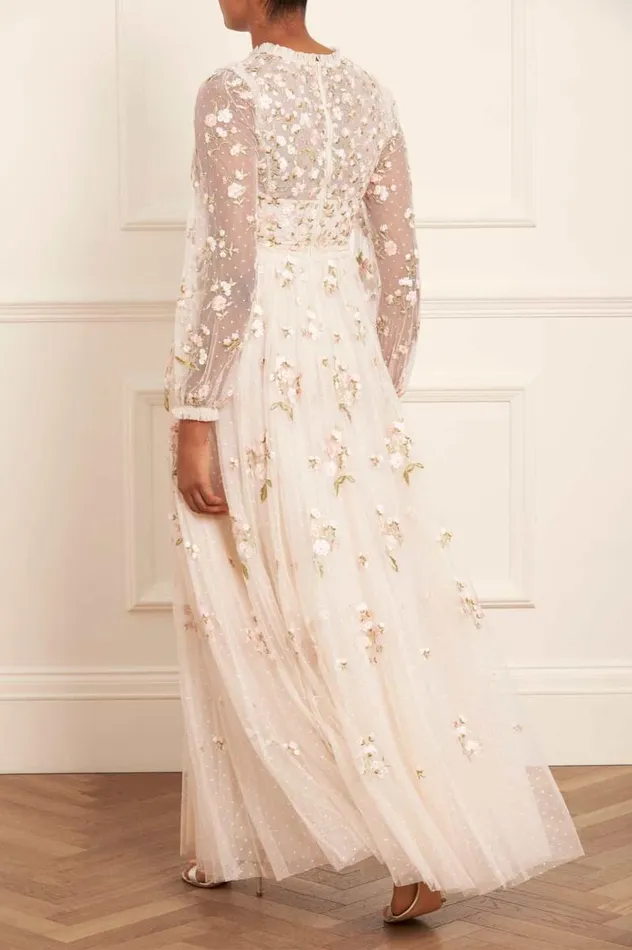 Needle and Thread Dresses Posy Round Neck Gown Champagne 8211 Women