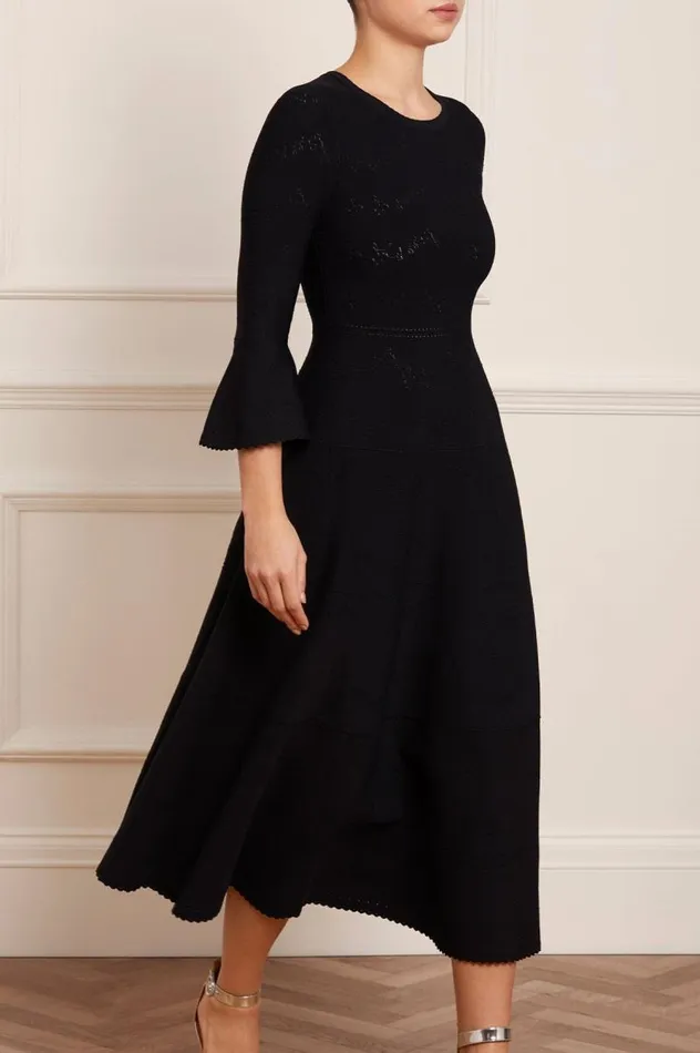 Needle and Thread Dresses Pretty Pointelle Knit Ankle Gown Black 8211 Women