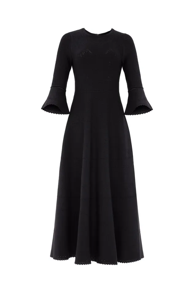 Needle and Thread Dresses Pretty Pointelle Knit Ankle Gown Black 8211 Women