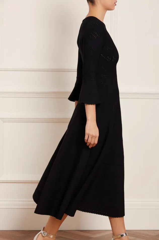 Needle and Thread Dresses Pretty Pointelle Knit Ankle Gown Black 8211 Women