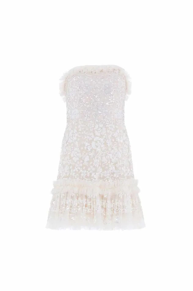 Needle and Thread Dresses Regal Rose Gloss Strapless Micro Mini Dress Champagne 8211 Women