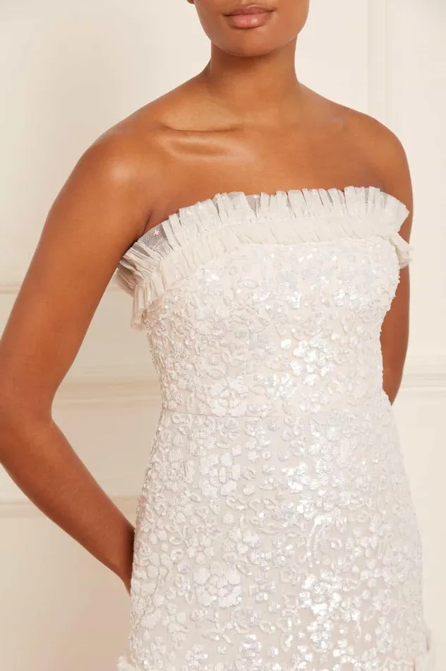 Needle and Thread Dresses Regal Rose Gloss Strapless Micro Mini Dress Champagne 8211 Women