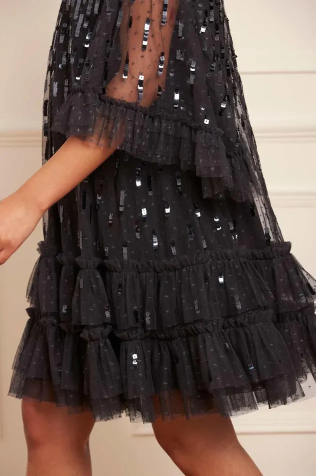 Needle and Thread Dresses Sequin Dash Mini Dress Black 8211 Women