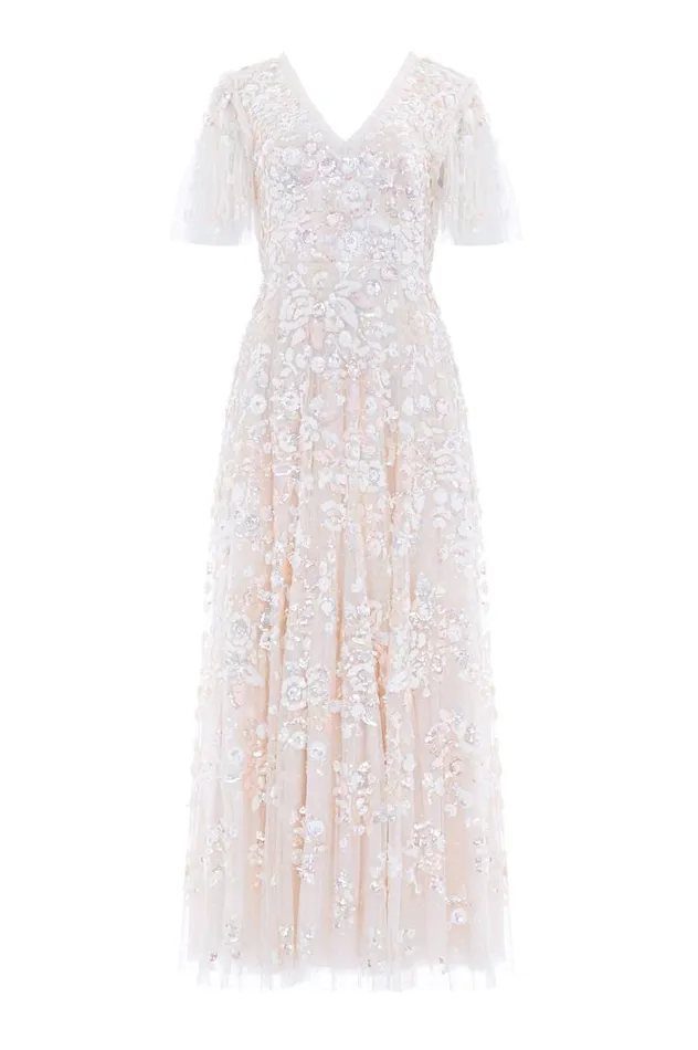 Needle and Thread Dresses Sequin Paradise Short Sleeve Gown Champagne 8211 Women