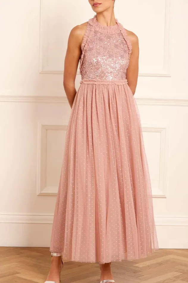 Needle and Thread Dresses Shooting Stars Bodice HalterNeck Ankle Gown Pink 8211 Women