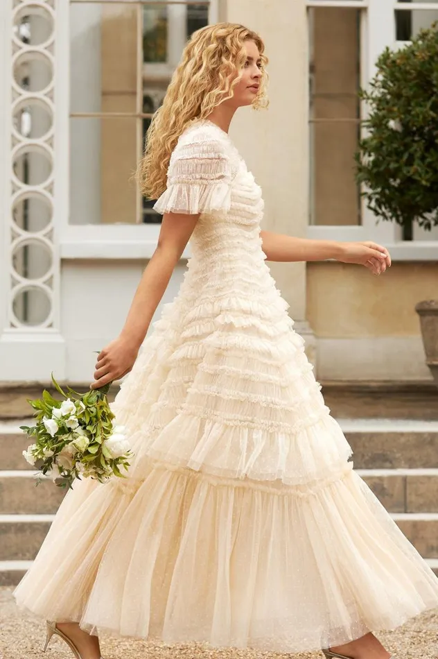 Needle and Thread Dresses Valentine Ruffle Gown Champagne 8211 Women