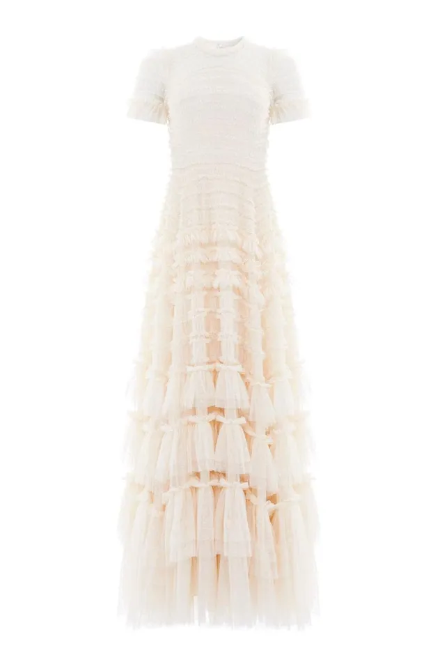 Needle and Thread Dresses Valentine Ruffle Gown Champagne 8211 Women