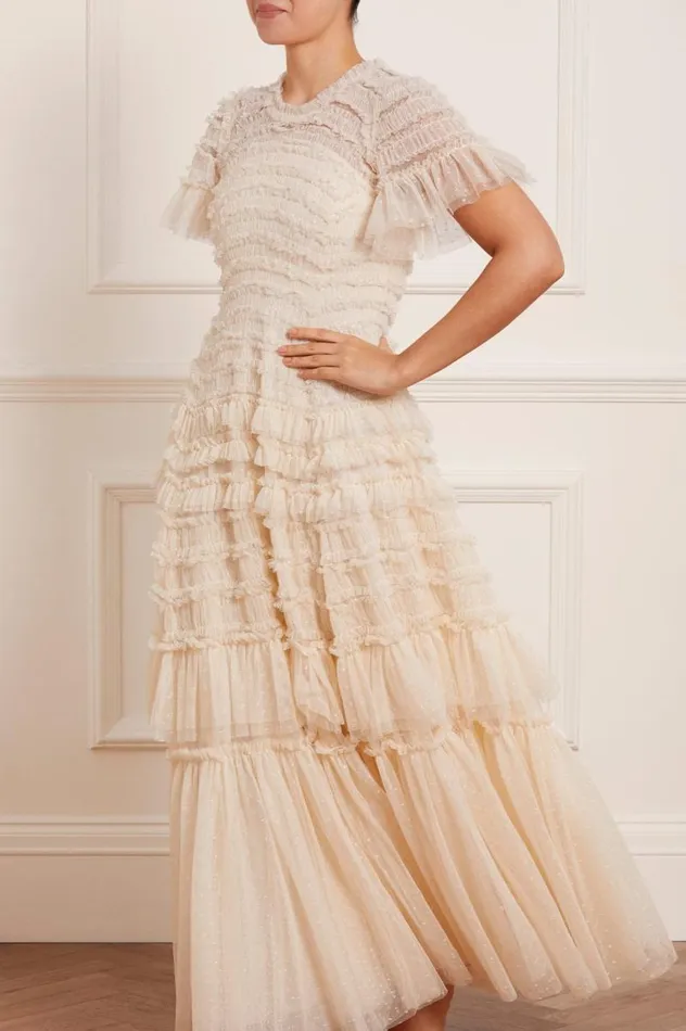 Needle and Thread Dresses Valentine Ruffle Gown Champagne 8211 Women