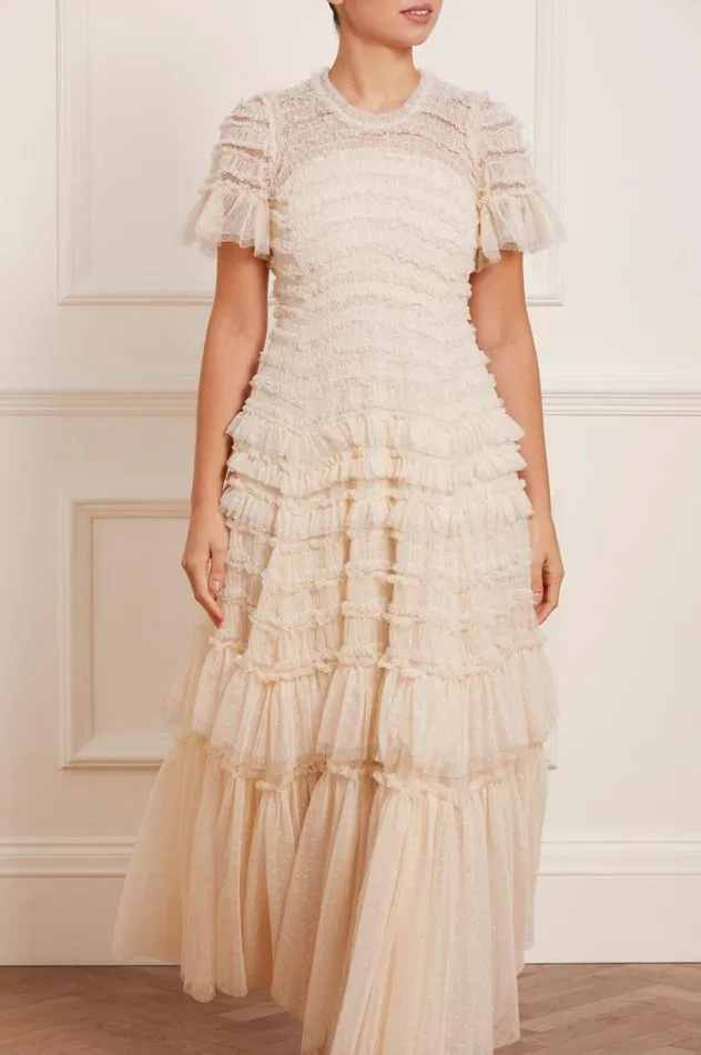 Needle and Thread Dresses Valentine Ruffle Gown Champagne 8211 Women
