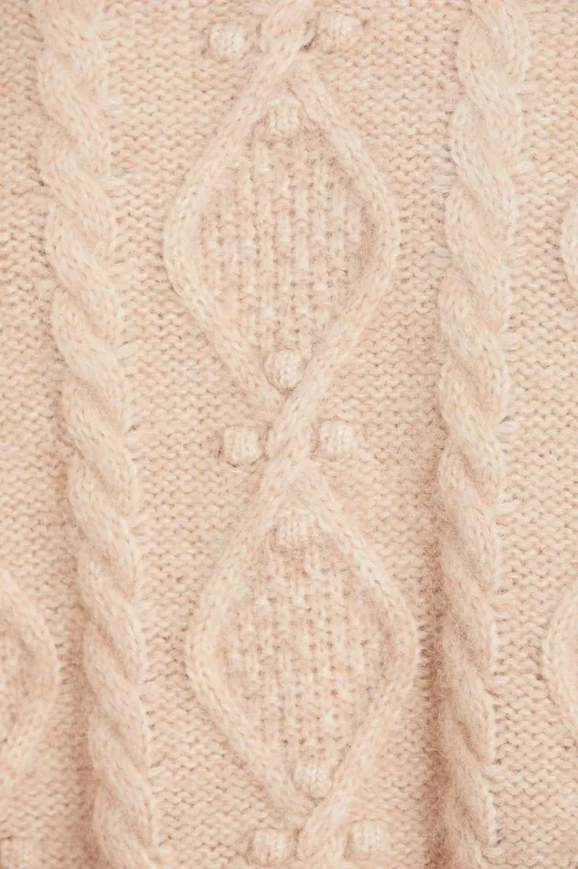 Needle and Thread Exclusives Sylvie Cable Longline Jumper Beige 8211 Women