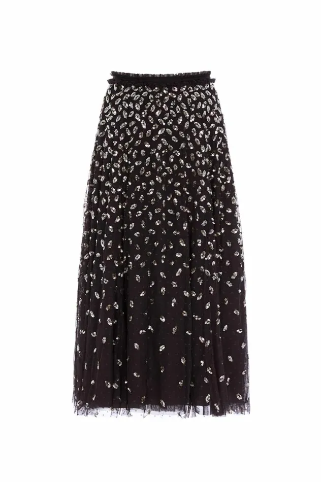 Needle and Thread Skirts Autumn Leaves Ballerina Skirt Black 8211 Women
