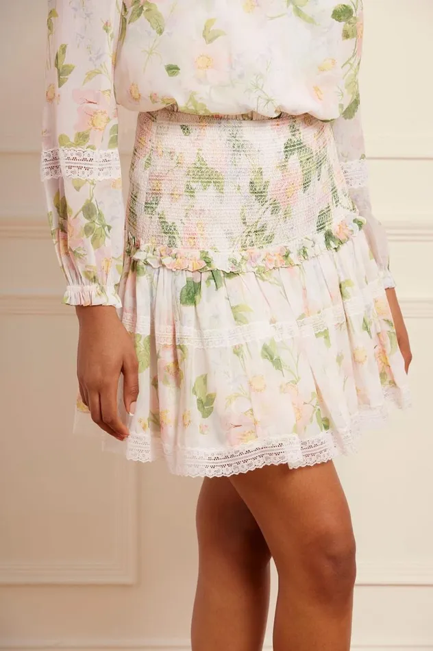 Needle and Thread Skirts Immortal Rose Poppy Smocked Micro Mini Skirt Multi 8211 Women