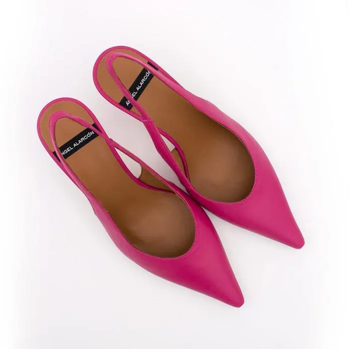 ngel Alarcn Heeled Shoes Woman MONICAMIN 8211 Leather High Heel Slingback Stilleto