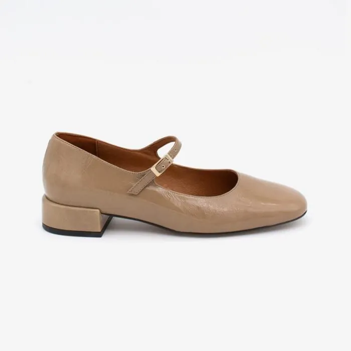 ngel Alarcn Mary Jane Woman YAMEA 8211 Shiny Leather Round Toe Pumps