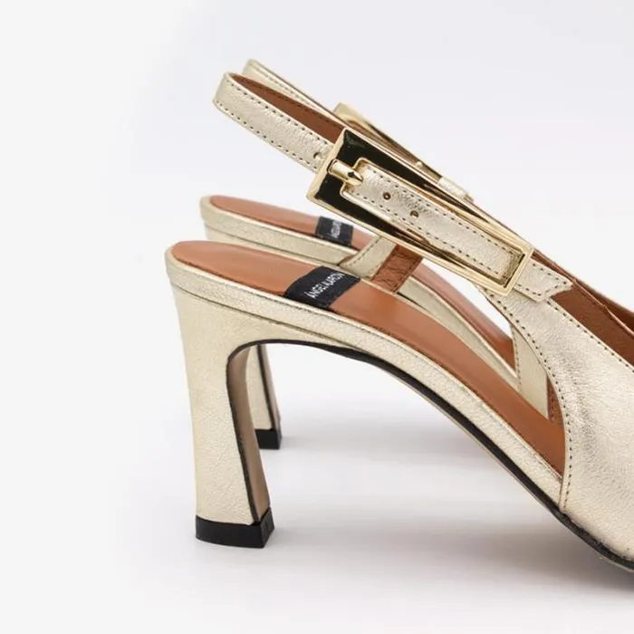 ngel Alarcn Metallized Shoes Woman HALDES 8211 Metallized Leather Ankle Strap Pointedtoe Stiletto