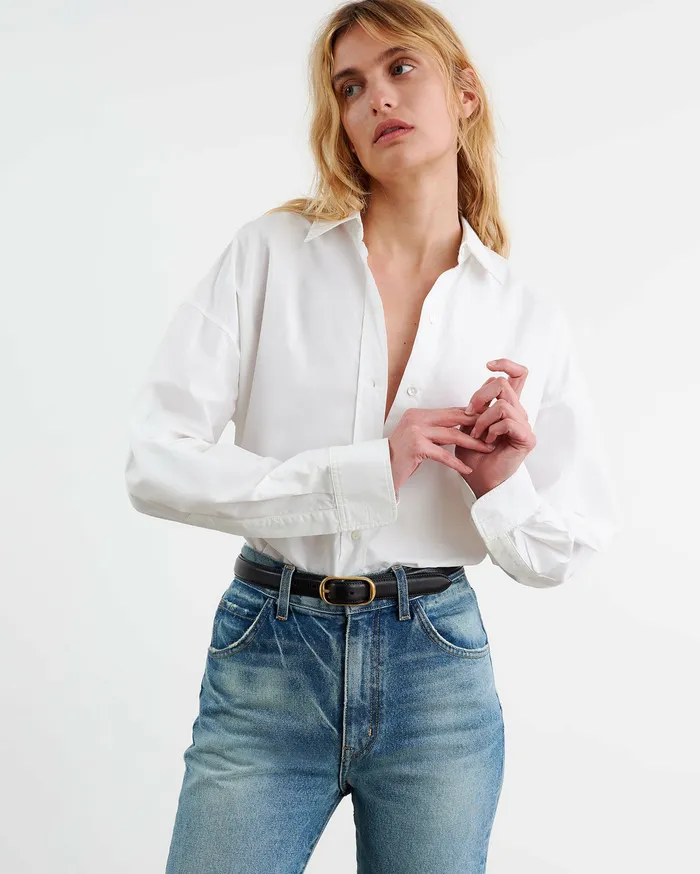 Nili Lotan MATTIA SHIRT Navy Women Tops