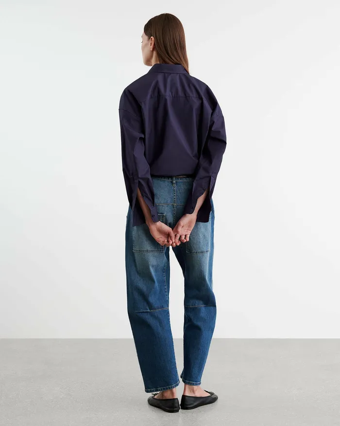 Nili Lotan MATTIA SHIRT Navy Women Tops