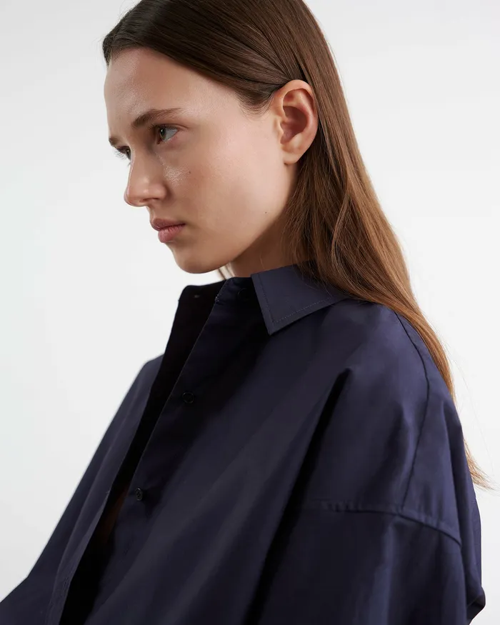 Nili Lotan MATTIA SHIRT Navy Women Tops