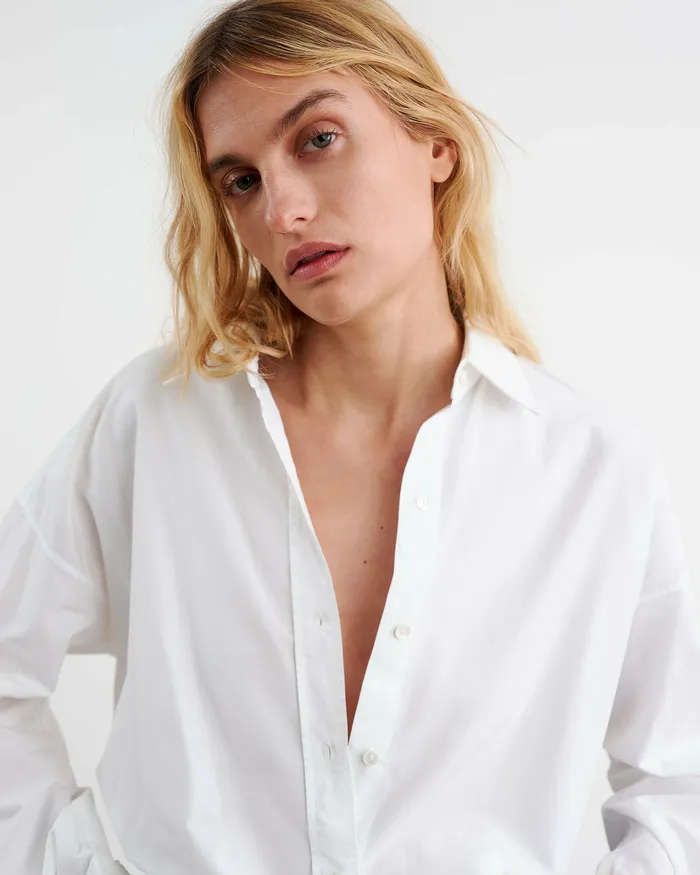 Nili Lotan MATTIA SHIRT Navy Women Tops