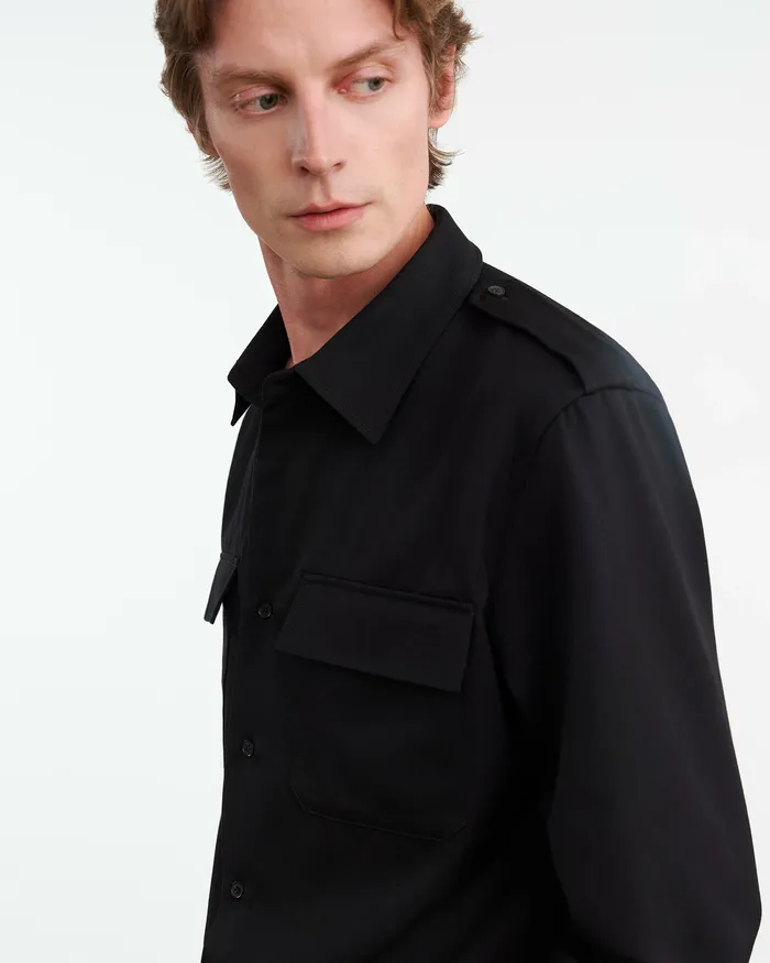 Nili Lotan Shirts Men MIRKO SHIRT Black