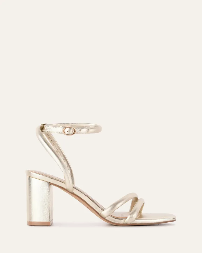 Nino high heel sandals soft gold leather HIGH SANDALS jomercer Women