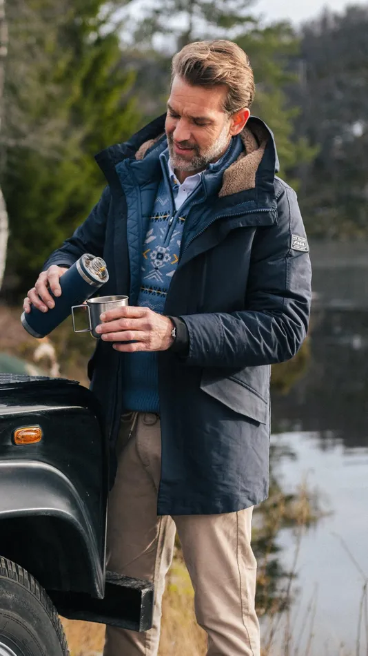 NZA New Zealand Auckland Jackets Dark Blue Quilted Parka Jacket 8211 Winter Navy 8211 Men NZA New Zealand Auckland Jackets Dark Blue Quilted Parka Jacket 8211 Winter Navy 8211 Men