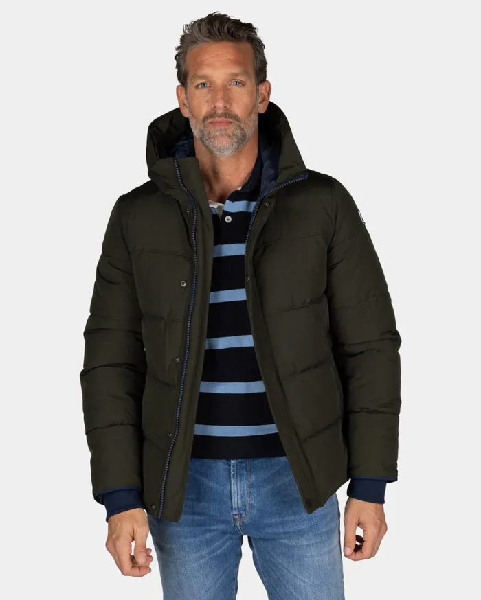 NZA New Zealand Auckland Jackets Dark Green Padded Jacket 8211 Gravel Green 8211 Men