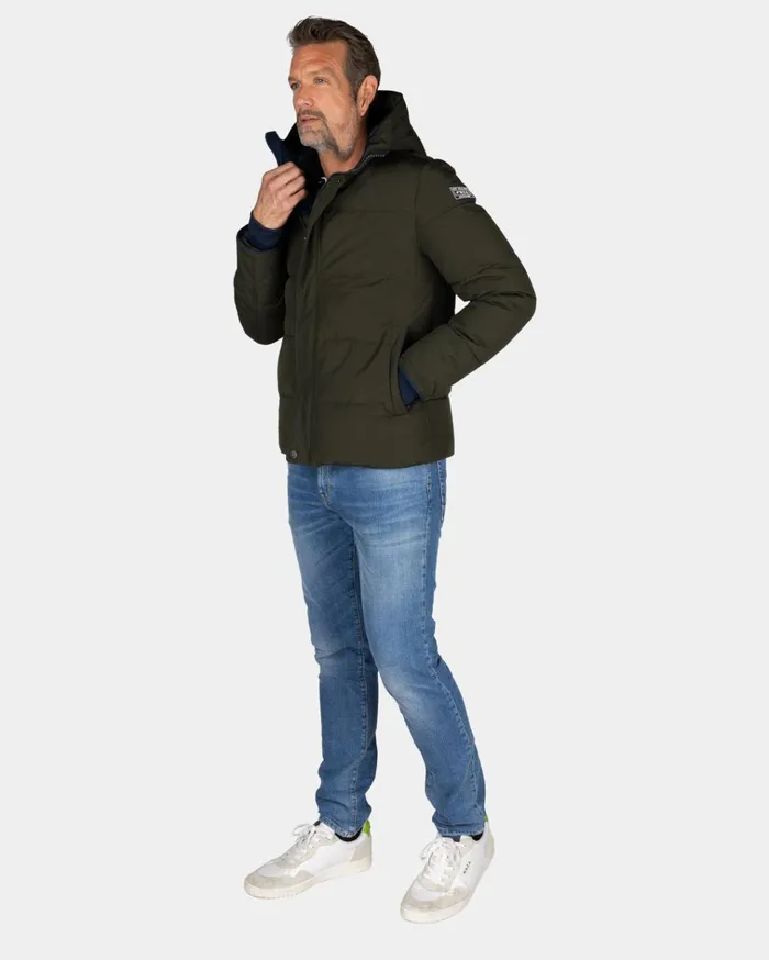 NZA New Zealand Auckland Jackets Dark Green Padded Jacket 8211 Gravel Green 8211 Men
