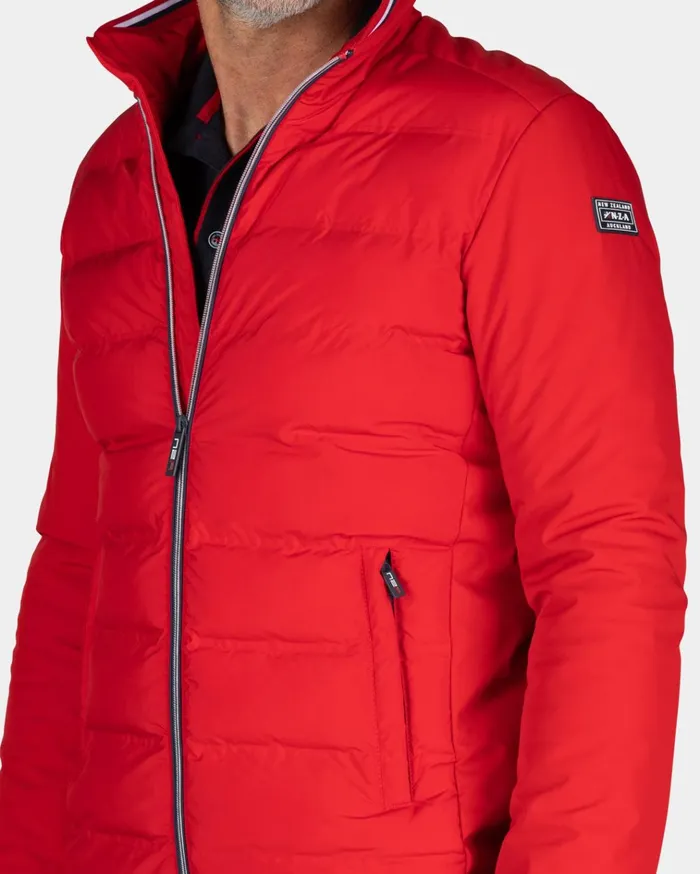 NZA New Zealand Auckland Jackets Red Polyester Bomber Jacket 8211 Reef Red 8211 Men NZA New Zealand Auckland Jackets Red Polyester Bomber Jacket 8211 Reef Red 8211 Men