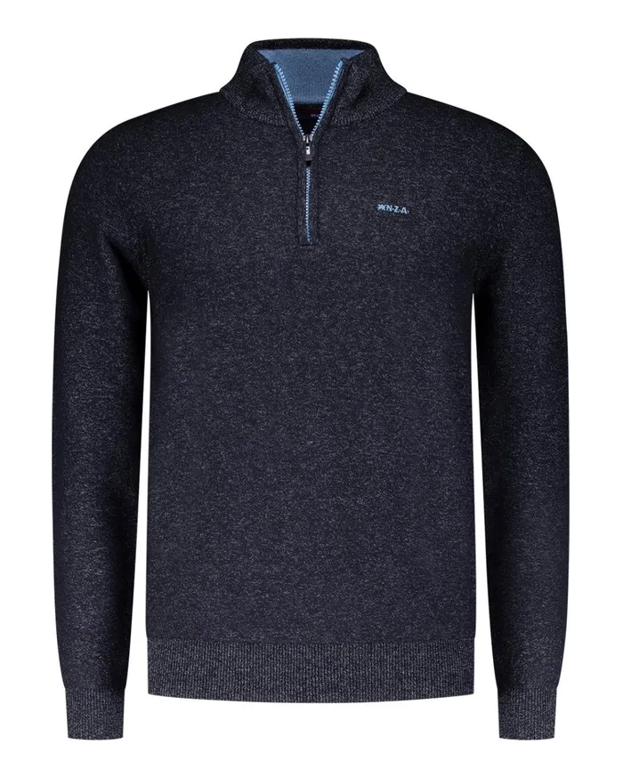 NZA New Zealand Auckland Knitwear Navy Pullover With Elastane 8211 Winter Navy 8211 Men