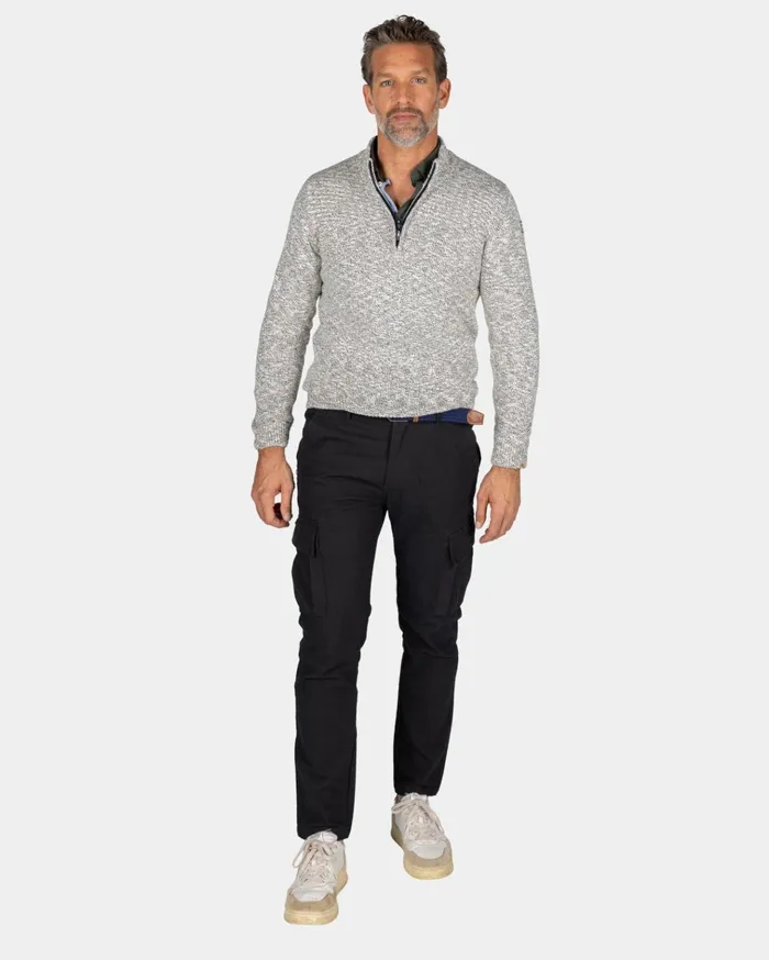 NZA New Zealand Auckland Knitwear SandColored Cotton Sweater With HalfZip 8211 Shimmering Sand 8211 Men NZA New Zealand Auckland Knitwear SandColored Cotton Sweater With HalfZip 8211 Shimmering Sand 8211 Men