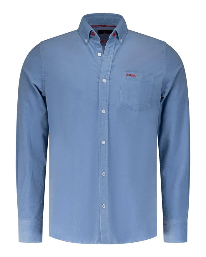 NZA New Zealand Auckland Shirts Blue Stretch Cotton Shirt 8211 Brave Blue 8211 Men NZA New Zealand Auckland Shirts Blue Stretch Cotton Shirt 8211 Brave Blue 8211 Men