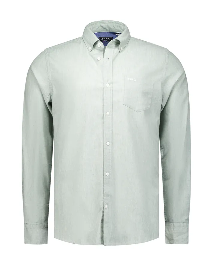 NZA New Zealand Auckland Shirts Light Green Solid Coloured Shirt 8211 Sage 8211 Men