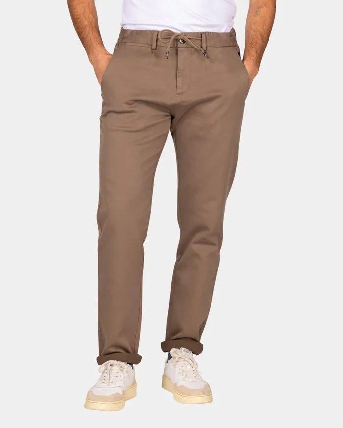 NZA New Zealand Auckland Trousers Dark Brown Jersey Chino 8211 Dark Mocca 8211 Men