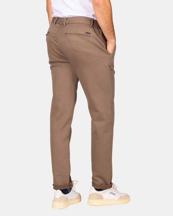 NZA New Zealand Auckland Trousers Dark Brown Jersey Chino 8211 Dark Mocca 8211 Men