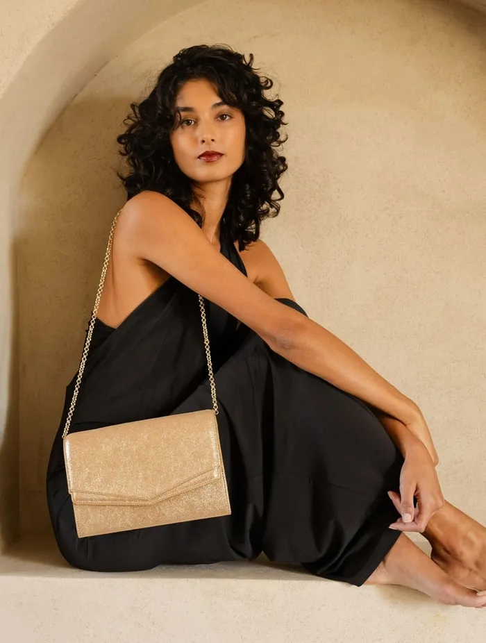 Opra Iridescent Champagne Women Bobbies Bags