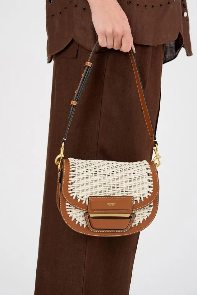 Oroton Crossbody Dahlia Collectable Saddle Bag Amber 8211 Women