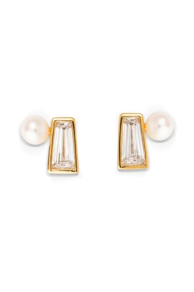 Oroton Earrings Calypso Pearl Stud 18k Gold 8211 Jewellery