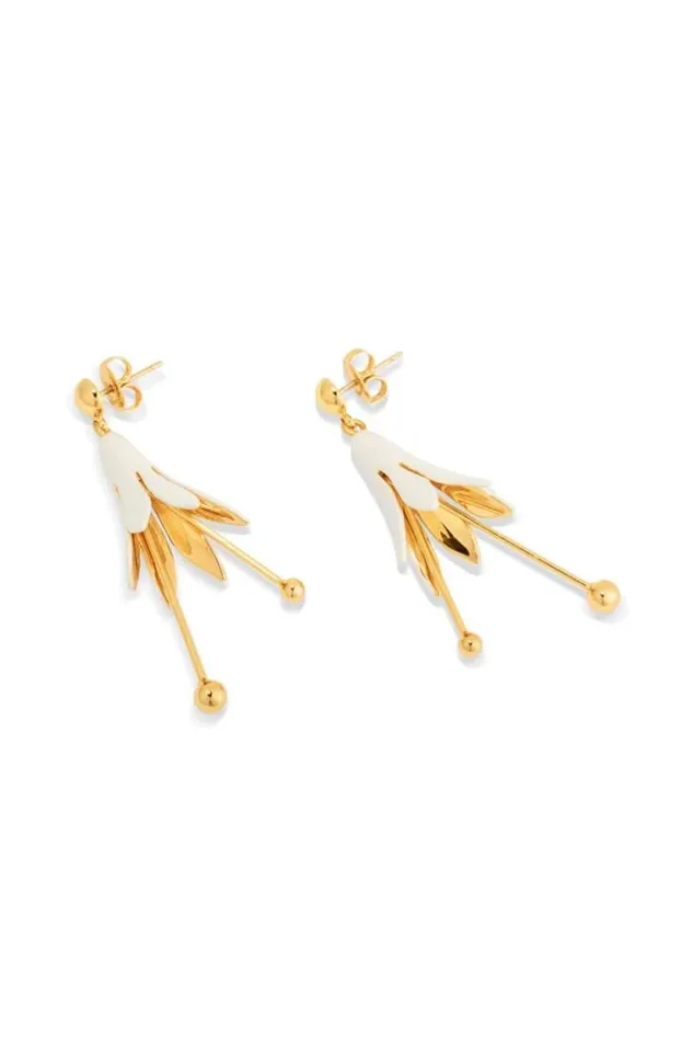 Oroton Earrings Lillium Drop Earrings Gldclotted Crm 8211 Jewellery