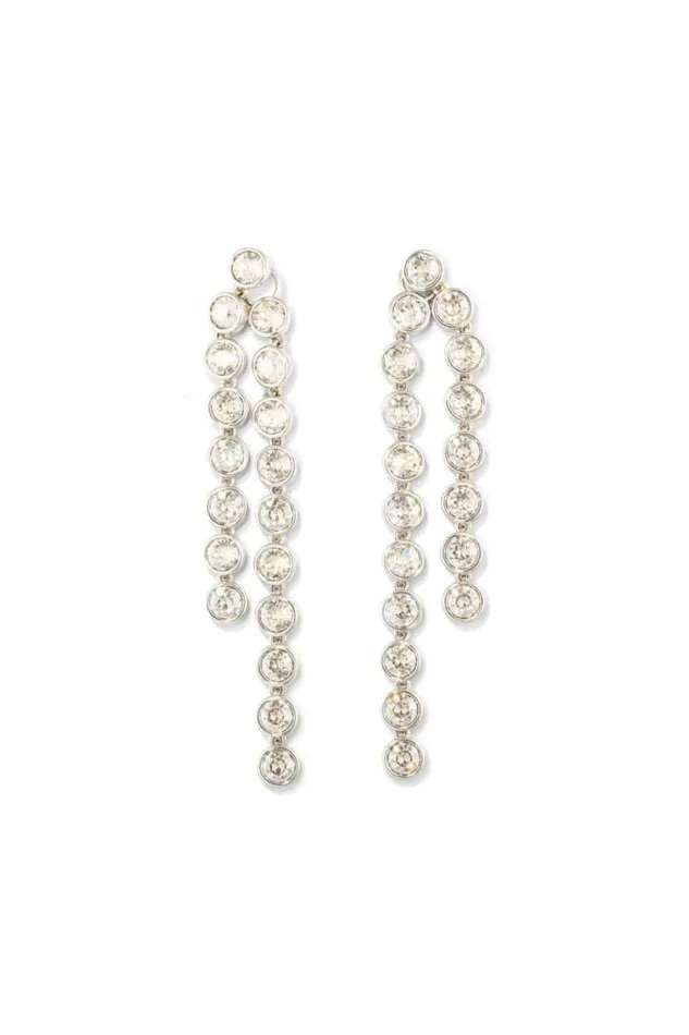 Oroton Earrings Lori Drop Earrings Silver 8211 Jewellery